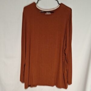 Chico's Women's Rust Long Sleeve Top
